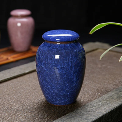 Urnă mică pentru animale de companie, pasăre, câine, urne pentru animale de companie, sicrie pentru animale de companie, vază funerară, cenușă de incinerare pentru pisici, pentru cenușă umană, ceramică pictată manual