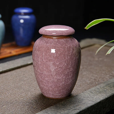 Urnă mică pentru animale de companie, pasăre, câine, urne pentru animale de companie, sicrie pentru animale de companie, vază funerară, cenușă de incinerare pentru pisici, pentru cenușă umană, ceramică pictată manual