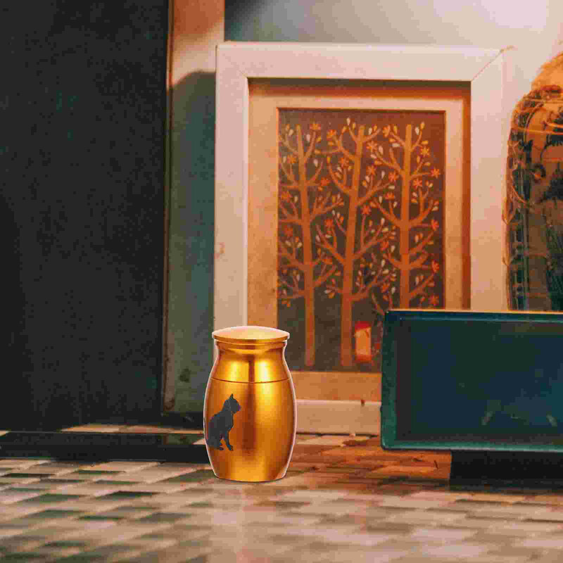 Urnă de incinerare memorială pentru pisici Urnă din oțel inoxidabil pentru animale de companie Cutie de cenușă pentru animale de companie urne pentru animale de companie Memorială pietre de grădină