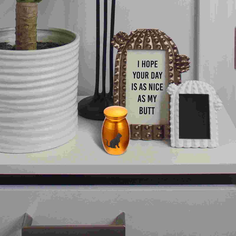 Urnă de incinerare memorială pentru pisici Urnă din oțel inoxidabil pentru animale de companie Cutie de cenușă pentru animale de companie urne pentru animale de companie Memorială pietre de grădină