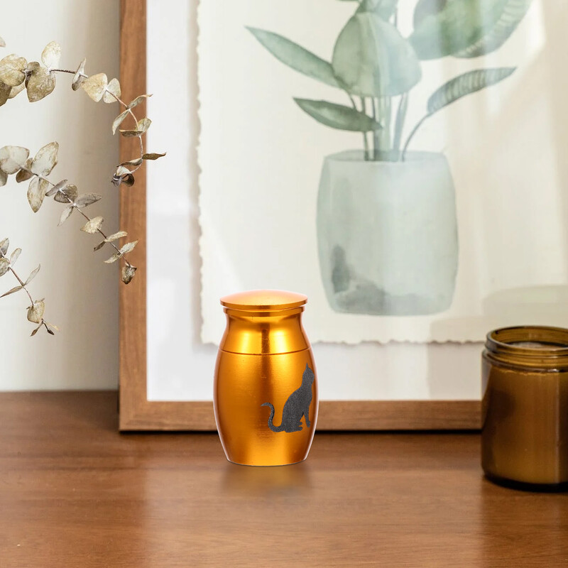 Urnă de incinerare memorială pentru pisici Urnă din oțel inoxidabil pentru animale de companie Cutie de cenușă pentru animale de companie urne pentru animale de companie Memorială pietre de grădină