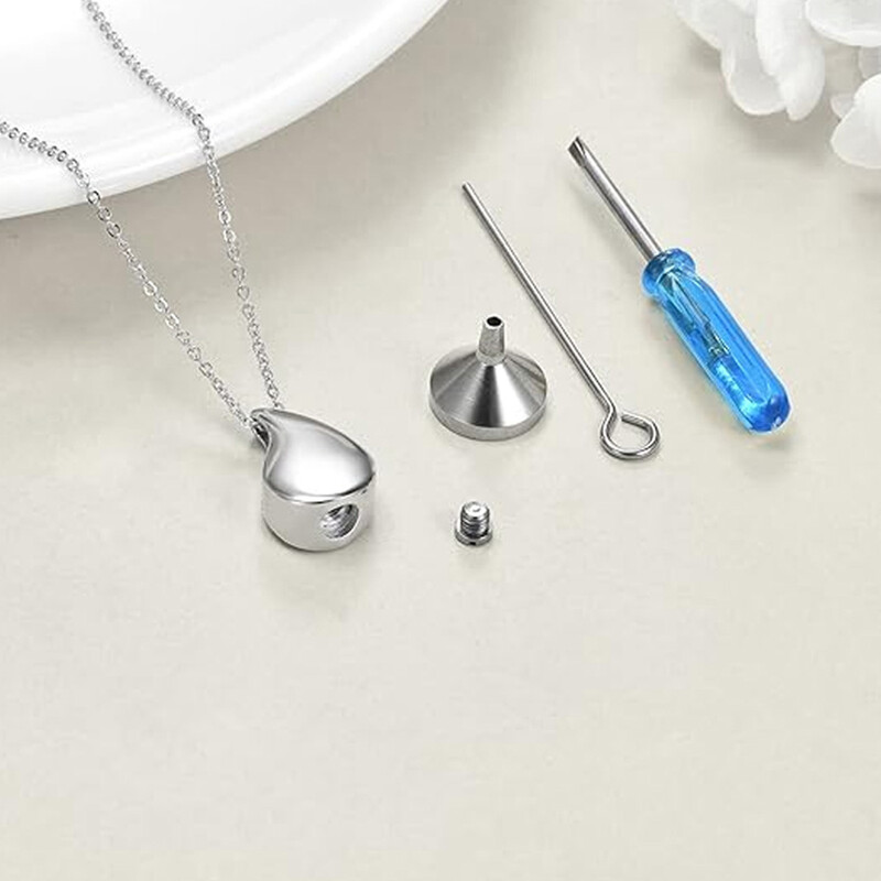 Kremācijas rotaslietas asaru urnas kaklarota pelniem nerūsējošā tērauda piemiņas kulons pelniem atmiņas kaklarota dāvana