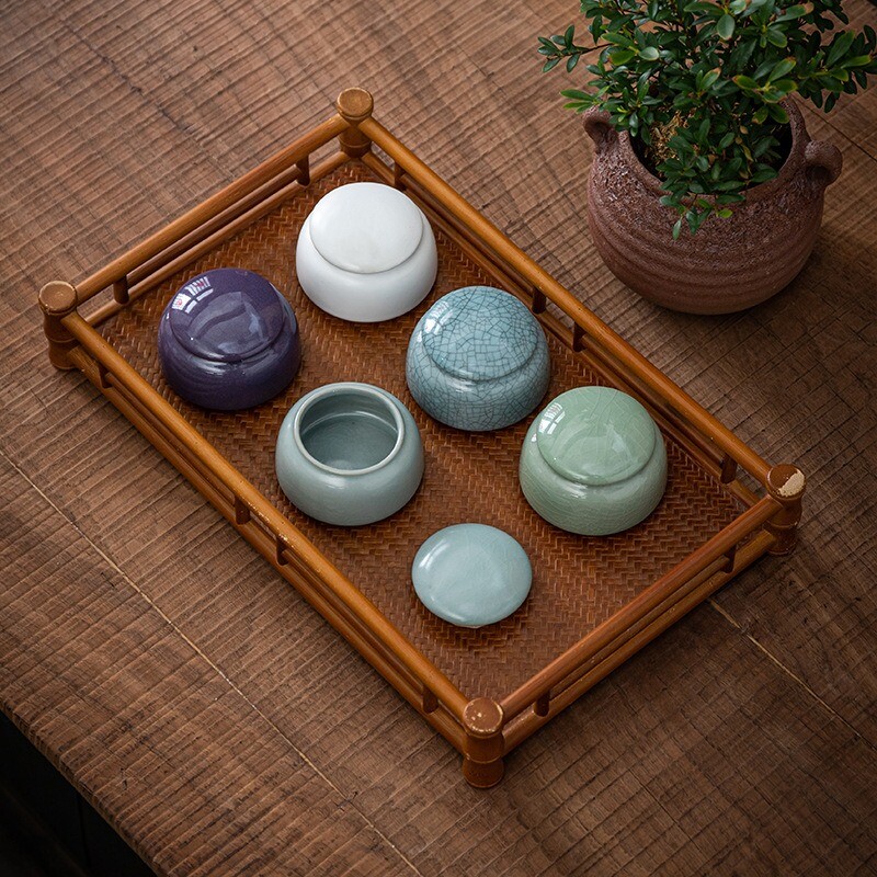 Mini ceramică Sicrie simple pentru animale de companie Cenușă Înmormântare Înmormântare Cremație Personalizare Animale mici Depozitare cenușă Memoriale umane