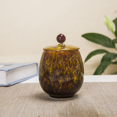 Urnă mică pentru animale de companie, pasăre, câine, urne pentru animale de companie, sicrie pentru animale de companie, vază funerară, cenușă de incinerare pentru pisici, pentru cenușă umană, ceramică pictată manual