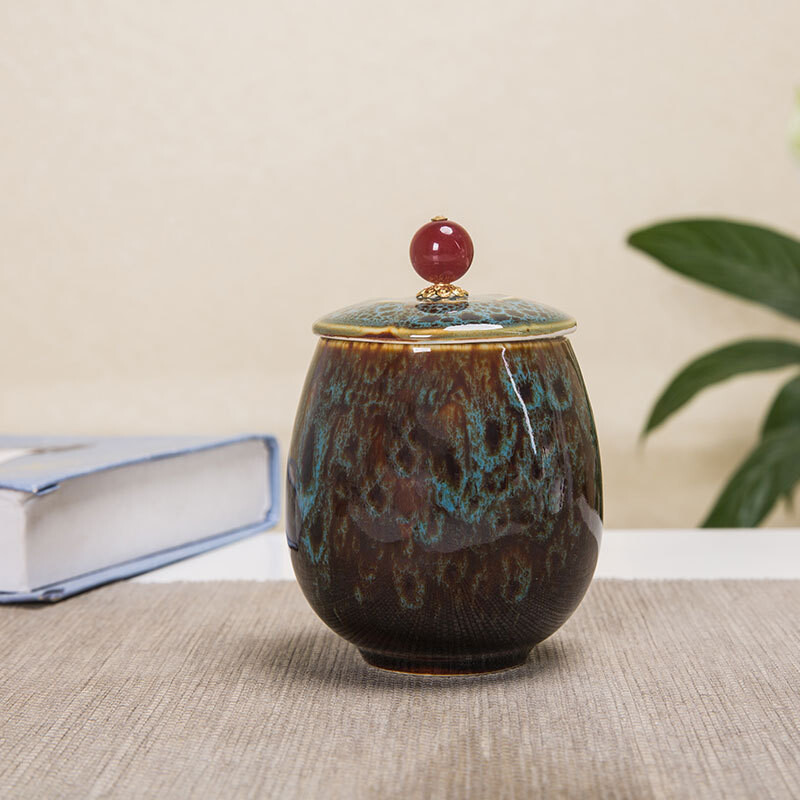 Urnă mică pentru animale de companie, pasăre, câine, urne pentru animale de companie, sicrie pentru animale de companie, vază funerară, cenușă de incinerare pentru pisici, pentru cenușă umană, ceramică pictată manual