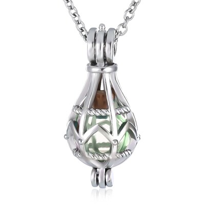 Colier cu urnă goală pentru cenușă Colier pentru incinerare pentru cenușă de câine de companie ajurata Urnă lacrimală medalion Urnă Cadouri memoriale pentru femei fete