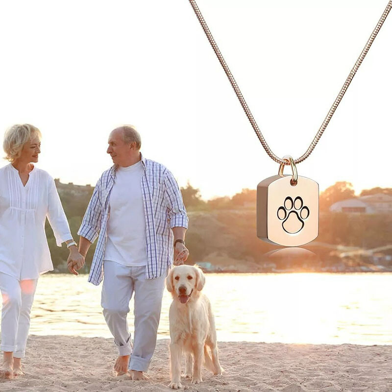 Kisállat urna nyaklánc hamu számára, macska fém medál, urna háziállatok számára, temetés, mini hamuhamvasztás, emlékkő kutya emlékére