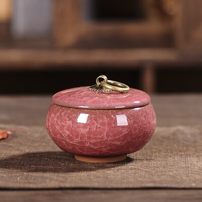 Kerámia urna macskahamuhoz, Mini kisállat-emlékkő, emberi hamvasztás, állatok temetkezési urna, nyulak állati termékek