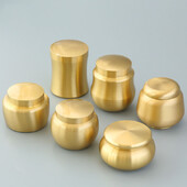 Urnă pentru animale de companie din alamă pură pentru cenușă Mini urnă funerară din alamă pentru depozitare sigilată pentru pisici, câini, articole pentru animale de companie.