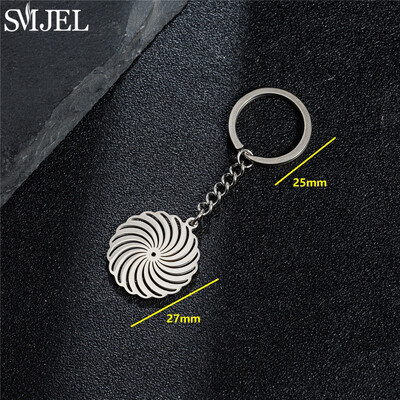 Breloc de modă cu fulg de zăpadă Boho Daisy Datura Plant Breloc din oțel inoxidabil pentru femei fete Accesorii de Crăciun Portachei