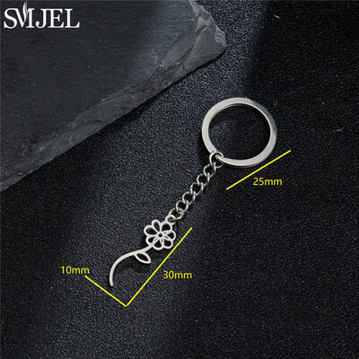 Breloc de modă cu fulg de zăpadă Boho Daisy Datura Plant Breloc din oțel inoxidabil pentru femei fete Accesorii de Crăciun Portachei