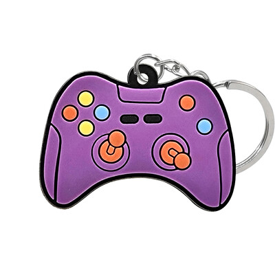 1 vnt PVC naujo stiliaus žaidimų mašinų raktų pakabukas ir raktų pakabukas Mielas žaidimų pultelis vairasvirtė raktų pakabukas, krepšys, pakabinamas, tinka vyriški berniukų raktai