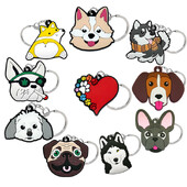 1vnt Juokingi šunys PVC raktų pakabukas vaikams Koki vokiečių aviganio raktų pakabukas Dovanų meškiukas samojedas raktų pakabukas rankinės priedai merginoms