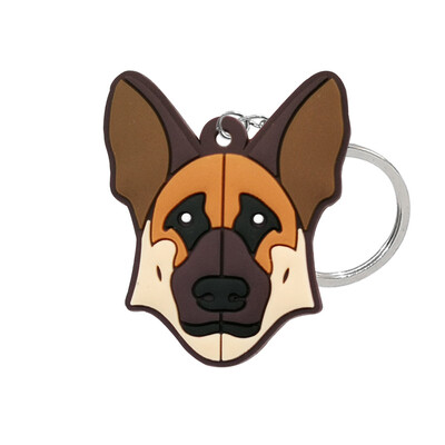 1vnt Juokingi šunys PVC raktų pakabukas vaikams Koki vokiečių aviganio raktų pakabukas Dovanų meškiukas samojedas raktų pakabukas rankinės priedai merginoms