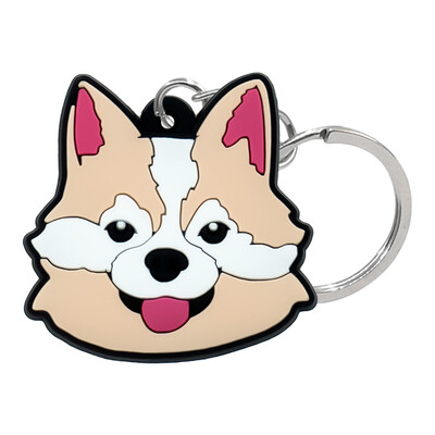 1vnt Juokingi šunys PVC raktų pakabukas vaikams Koki vokiečių aviganio raktų pakabukas Dovanų meškiukas samojedas raktų pakabukas rankinės priedai merginoms
