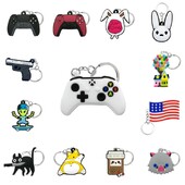 1 bucăți PVC breloc mod joystick anime figuri drăguțe animale pisici breloc peel broaște mașină breloc pentru copii cadou de aniversare