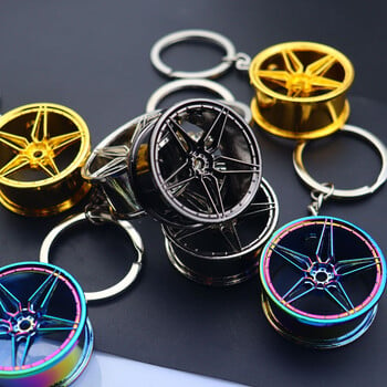 Creative Car Modified Metal Hub Key Chain Fashion Punk Mechanical Hub Κρεμαστό Κρεμαστό Τάση Μπρελόκ Χονδρική Δωρεάν αποστολή