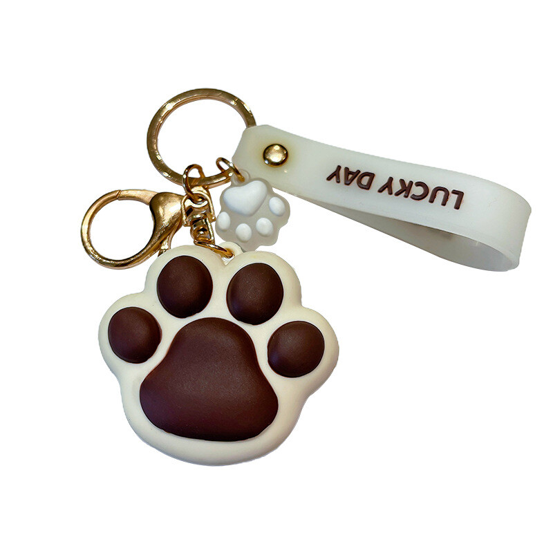 Nouă, drăguță, creativă, labele de câine din silicon, lanț cheie pentru pisică, geantă de carte, decorare mașină, labele de animale din PVC, cadou pentru doamnă