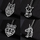 COOLTIME Wolf kulcstartó Róka Tigris Medve Állatfüggő Egyszarvú Nyúl rozsdamentes acél kulcstartó férfi autós kulcstartó ékszer ajándék 2024