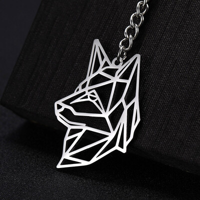 COOLTIME Wolf kulcstartó Róka Tigris Medve Állatfüggő Egyszarvú Nyúl rozsdamentes acél kulcstartó férfi autós kulcstartó ékszer ajándék 2024