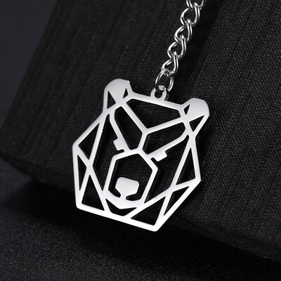 COOLTIME Wolf kulcstartó Róka Tigris Medve Állatfüggő Egyszarvú Nyúl rozsdamentes acél kulcstartó férfi autós kulcstartó ékszer ajándék 2024