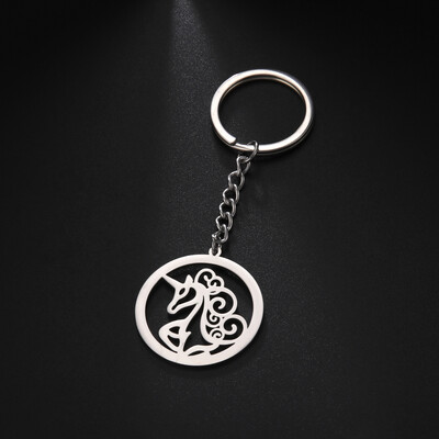 COOLTIME Wolf kulcstartó Róka Tigris Medve Állatfüggő Egyszarvú Nyúl rozsdamentes acél kulcstartó férfi autós kulcstartó ékszer ajándék 2024