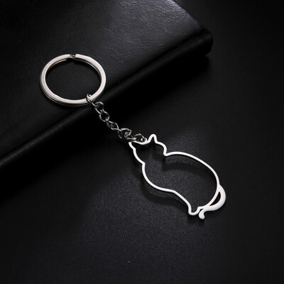 COOLTIME Wolf kulcstartó Róka Tigris Medve Állatfüggő Egyszarvú Nyúl rozsdamentes acél kulcstartó férfi autós kulcstartó ékszer ajándék 2024