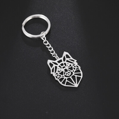 COOLTIME Wolf kulcstartó Róka Tigris Medve Állatfüggő Egyszarvú Nyúl rozsdamentes acél kulcstartó férfi autós kulcstartó ékszer ajándék 2024