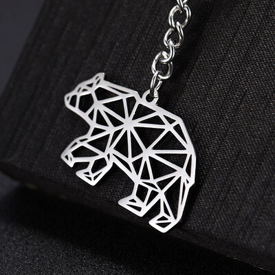 COOLTIME Wolf kulcstartó Róka Tigris Medve Állatfüggő Egyszarvú Nyúl rozsdamentes acél kulcstartó férfi autós kulcstartó ékszer ajándék 2024