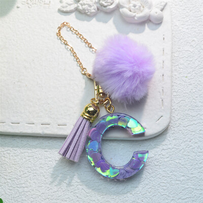 Blizgantys mados inicialai Raktų pakabukai su kutais, pakabukai su rankena, pakabukai, skirti moterų puodelių priedams