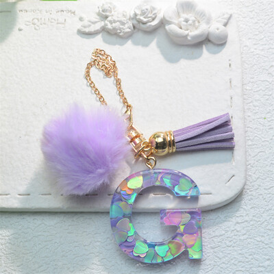 Blizgantys mados inicialai Raktų pakabukai su kutais, pakabukai su rankena, pakabukai, skirti moterų puodelių priedams