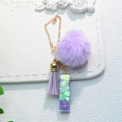 Blizgantys mados inicialai Raktų pakabukai su kutais, pakabukai su rankena, pakabukai, skirti moterų puodelių priedams