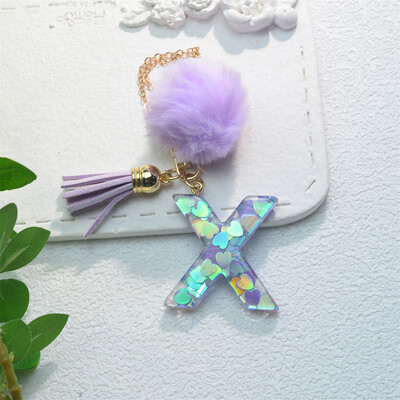 Blizgantys mados inicialai Raktų pakabukai su kutais, pakabukai su rankena, pakabukai, skirti moterų puodelių priedams