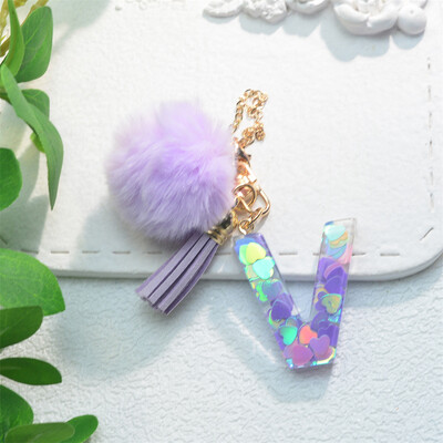 Blizgantys mados inicialai Raktų pakabukai su kutais, pakabukai su rankena, pakabukai, skirti moterų puodelių priedams