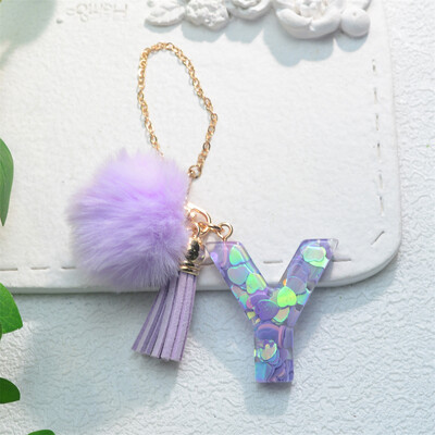 Blizgantys mados inicialai Raktų pakabukai su kutais, pakabukai su rankena, pakabukai, skirti moterų puodelių priedams