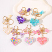 Női aranyos pár szív kulcstartó női kézitáska medál rózsaszín lila kék fehér pillangó bojt kulcstartó dekoráció ajándék