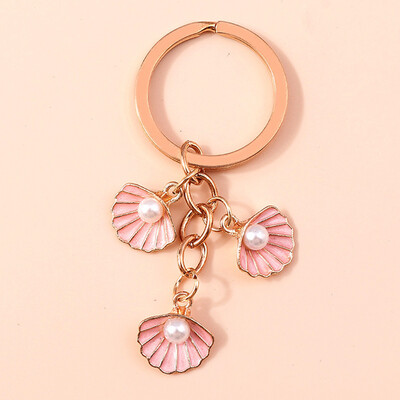 Aihua aranyos tengeri kulcstartó Starfish Shell sellő farok kulcstartók nyári ajándékok nőknek férfiaknak barkács kézzel készített ékszerek ajándékok