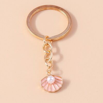 Aihua aranyos tengeri kulcstartó Starfish Shell sellő farok kulcstartók nyári ajándékok nőknek férfiaknak barkács kézzel készített ékszerek ajándékok