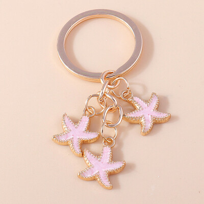 Aihua aranyos tengeri kulcstartó Starfish Shell sellő farok kulcstartók nyári ajándékok nőknek férfiaknak barkács kézzel készített ékszerek ajándékok