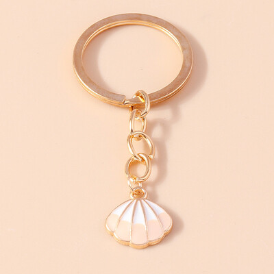 Aihua aranyos tengeri kulcstartó Starfish Shell sellő farok kulcstartók nyári ajándékok nőknek férfiaknak barkács kézzel készített ékszerek ajándékok