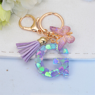 Sladký AZ písmenový prívesok na kľúče z živice, módne srdce, flitrové iniciály, prívesky na kľúče, taška, prívesok, ozdoba, držiak na kľúče od auta, doplnky, ozdoba