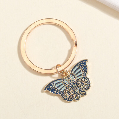 Breloc cu animale drăguț Shine Hollow Fluture Cristal Breloc Email Breloc Cadouri de suvenir pentru Femei Bărbați Bijuterii handmade DIY