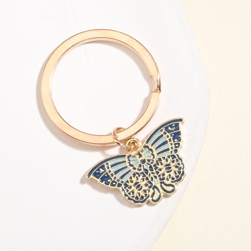 Breloc cu animale drăguț Shine Hollow Fluture Cristal Breloc Email Breloc Cadouri de suvenir pentru Femei Bărbați Bijuterii handmade DIY