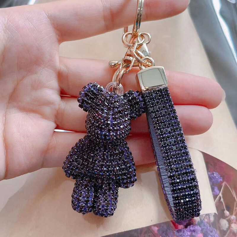 Creative Deimantinis meškiukas Automobilinis raktų pakabukas rankų darbo prabangus raktų pakabukas kalnų krištolo raktų pakabukas Krepšys Pakabukas Lėlės mergaitės dovanų pakabukas