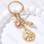 Pretty Ocean Preal Shell Conch Email Breloc Sea Lives Breloc pentru femei Bărbați Cadou de prietenie Handmade DIY Set de bijuterii