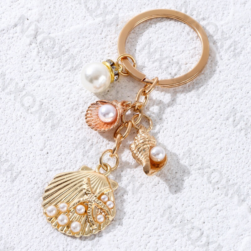 Pretty Ocean Preal Shell Conch Email Breloc Sea Lives Breloc pentru femei Bărbați Cadou de prietenie Handmade DIY Set de bijuterii