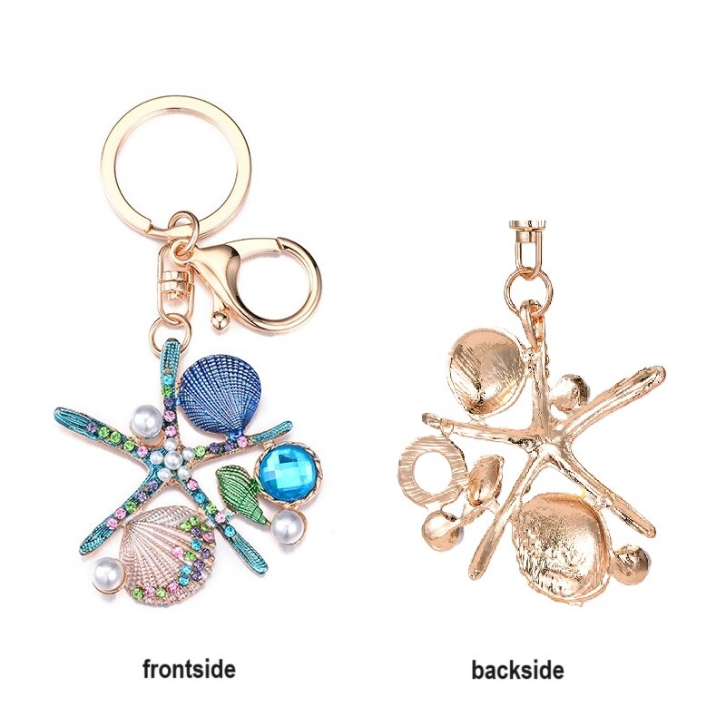 Decorat pentru breloc cu pandantiv în formă de stea de mare boemă