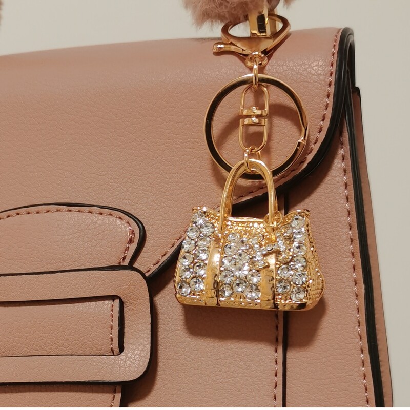 mielas rankinės formos pakabukas raktų pakabukas putojantis kalnų krištolas