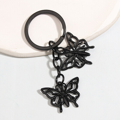 Breloc gotic emailat, cu fluture gol, breloc cu animale zburătoare, breloc pentru femei, bărbați, bricolaj, bijuterii punk lucrate manual, cadouri