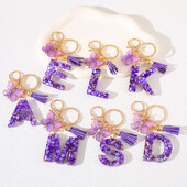 Breloc cu alfabet Cadou de Ziua Femeii - Breloc inițial cu literă AZ cu închidere tip homar pentru poșete, rucsacuri, decorare chei de mașină